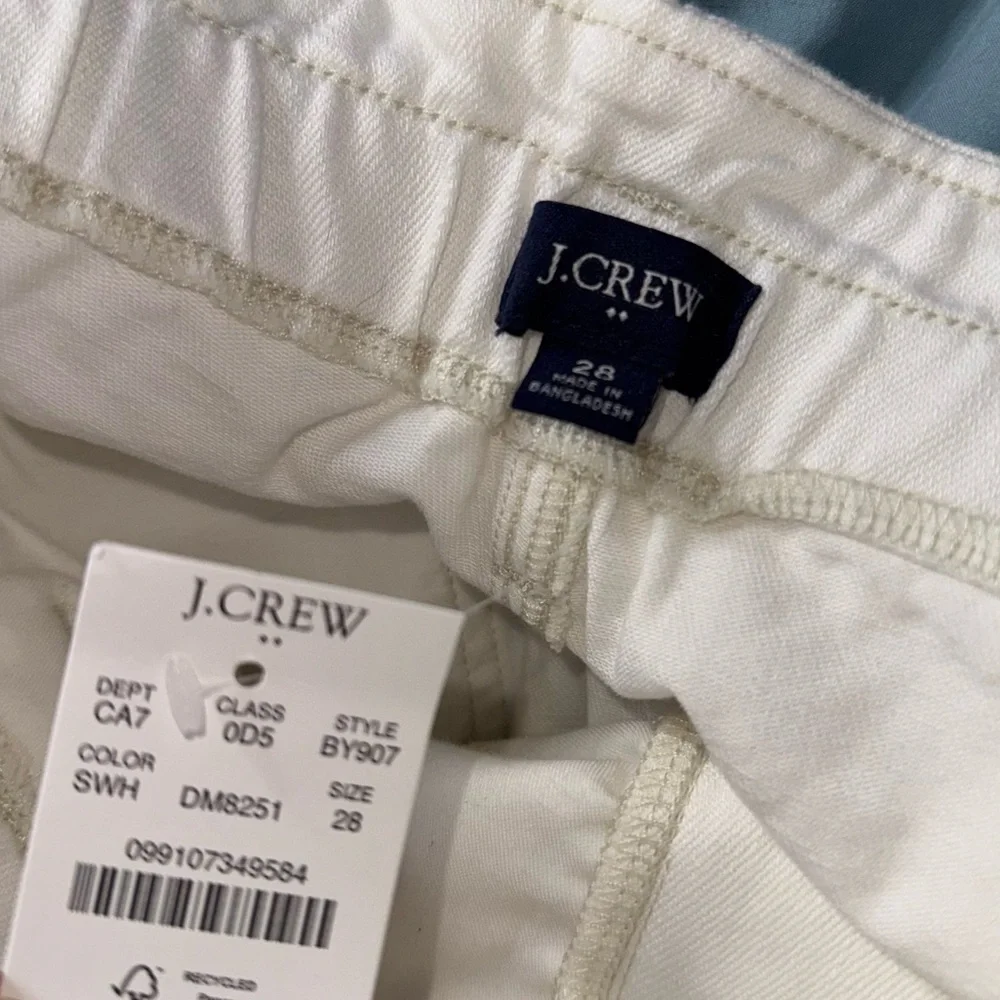 J.Crew White Wide-Leg Pants NWT